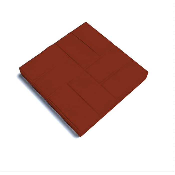 Квадратная тротуарная плитка 400х400х70 паркет Красный